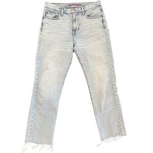 Lucky Brand 90s Loose High Rise Crop Jean | Light wash raw hem | Size 8/29